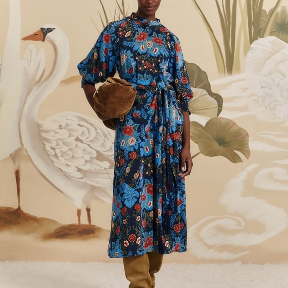 FARM Rio Multicolor Floral Long Sleeve Dress